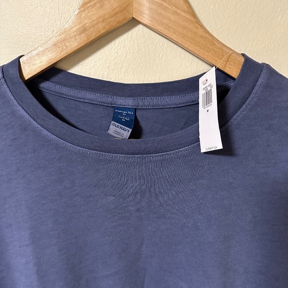 Old Navy NWT Long Sleeve Cotton Tee “Vintage Tee” Style Blue - Picture 2 of 6